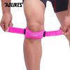 Aolikes 1pc Adjustable Knee Strap; Patellar Tendon Pressurized Protector; Support Slider Pad Guard For Badminton Running - Rose Red