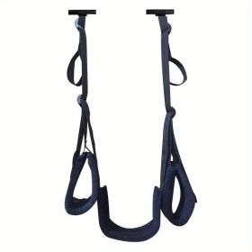 Sex Swing; 1 Set; Couple Sexy Swing; Sex Door Swing; Hanging Door Swing With Seat Position Assist Soft Strap; Sex Games Support - Black