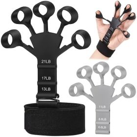 Finger And Hand Strengthener; Grip Strength Trainer For Men And Women For Wrist Physcial Rehabilitation - Gray