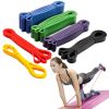 Elastic Resistance Band; Exercise Expander Stretch Fitness Rubber Band; Pull Up Assist Bands For Training Pilates Home Gym Workout - Purple