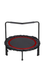 36"Foldable Mini Trampoline,Fitness Trampoline with Adjustable Handrail and Safety - 36