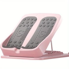 1pc Foldable 9-Level Adjustable Inclined Plate Pedal Leg Stretcher for Tightening Calf and Leg Muscles - Improve Flexibility and Mobility - Pink