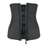 Women Latex Waist Trainer Body Shaper Corsets with Zipper Cincher Corset Top Slimming Belt Black Shapers Shapewear Plus Size - Black - 4XL