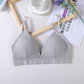 Women Yoga Sports Bras Triangle Cup Underwear Female Breathable Wrapped Tube Top Sexy Beauty Back Adjustable Sling Bra Vest - Gray - Free Size