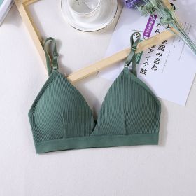 Women Yoga Sports Bras Triangle Cup Underwear Female Breathable Wrapped Tube Top Sexy Beauty Back Adjustable Sling Bra Vest - Green - Free Size