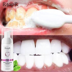 Teeth Cleansing Stains Oral cleaning Teeth whitening Remove tooth stains Oral Hygiene Mousse Foam Portable Travel Toothpaste - White