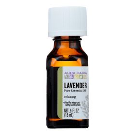 Aura Cacia - Pure Essential Oil Lavender - 0.5 Fl Oz - Default