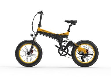 Bezior XF200 20 Inch Fat Tire1000W 48V 15Ah Electric Bicycle - Yellow