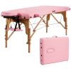 Portable Adjustable Facial Spa Bed with Carry Case - pink