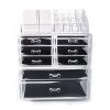 Cosmetics Storage Rack with 6 Small & 2 Large Drawers Transparent YF - Transparent