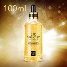 24k Yellow Gold Face Serum Anti Aging Serum Facial Lifting Collagen Essence Skin Care Whitening Acido Hialuronico Moisturizing - 100ML