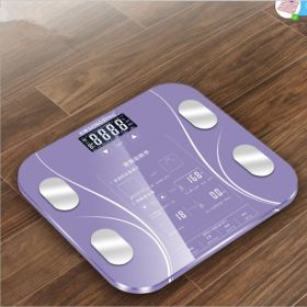 Body Weight Scale Bathroom Body Fat Bmi Scale Digital Scales LED display Body Index Electronic Smart Weighing Scales - Purple