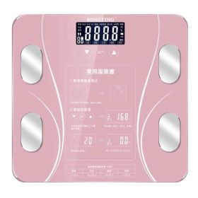 Body Weight Scale Bathroom Body Fat Bmi Scale Digital Scales LED display Body Index Electronic Smart Weighing Scales - Pink