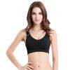 3 Pack Sport Bras For Women Seamless Wire free Bra Light Support Tank Tops For Fitness Workout Sports Yoga Sleep Wearing - BK_BK_BK - M