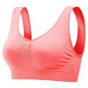 3 Pack Sport Bras For Women Seamless Wire free Bra Light Support Tank Tops For Fitness Workout Sports Yoga Sleep Wearing - PP_GY_MelonRed - L