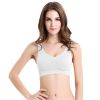 3 Pack Sport Bras For Women Seamless Wire free Bra Light Support Tank Tops For Fitness Workout Sports Yoga Sleep Wearing - WH_WH_WH - S