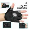 Breathable Fitness Gloves Gym Weightlifting Thin Non-slip Half Finger Cycling Gloves Equipment Yoga Bodybuilding Training Sports Grey Color - M