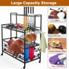 Sports equipment storage box, garage ball storage, baseball bat holder can accommodate 24 bats, black - Black