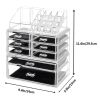 Cosmetics Storage Rack with 6 Small & 2 Large Drawers Transparent YF - Transparent