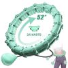 1pc Smart Weighted Hula Hoops, Fitness Weight Loss Gear, With Detachable Knots & Adjustable Weight - Green - 24 Konts