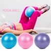 Mini Exercise Pilates Yoga Balls Small Bender For Home Stability Squishy Training Physical Therapy Improves Balance With Inflatable Straw 9.8 Inch - R