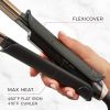 FlexiStyle Curling Iron/Hair Straightener Multi-Styler, 2 Tools in 1, The Ultimate Space Saver. Black/Gold. - Black/Gold