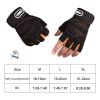 Gloves Weight Exercises Half Finger Lifting Gloves Body Building Training Sport Gym Fitness Gloves for Men Women - Red - L