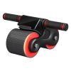 Automatic Rebound Abdominal Wheel Anti-slip AB Roller Wheel with Kneel Pad Phone Holder Home Gym Abdominal Exerciser for Men Women - Red