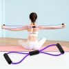 8-shaped Yoga Elastic Tension Band For Men Women Home Gym Pilates Fitness, Arm Back Shoulder Training Resistance Band, Yoga Stretch Belt - Pink