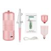 Oxygen Injector Mini Air Compressor Kit Air-Brush Paint Spray Gun Airbrush For Nail Art Tattoo Craft Cake Nano Fog Mist Sprayer - pink