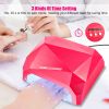 36W UV LED Lamp Nail Polish Dryer 15 LEDs Fingernail Toenail Gel Curing Machine Nail Art Painting Salon Tools Set US Plug - Red