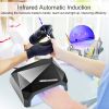 36W UV LED Lamp Nail Polish Dryer 15 LEDs Fingernail Toenail Gel Curing Machine Nail Art Painting Salon Tools Set US Plug - Black