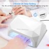 36W UV LED Lamp Nail Polish Dryer 15 LEDs Fingernail Toenail Gel Curing Machine Nail Art Painting Salon Tools Set US Plug - White