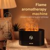 Aroma Diffuser Flame Light Mist Humidifier Aromatherapy Diffuser With Waterless Auto-Off Protection For Spa Home Yoga Office - Black