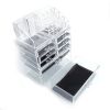 Cosmetics Storage Rack with 6 Small & 2 Large Drawers Transparent YF - Transparent