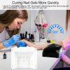 36W UV LED Lamp Nail Polish Dryer 15 LEDs Fingernail Toenail Gel Curing Machine Nail Art Painting Salon Tools Set US Plug - Black