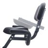 Folding Exercise Bike, Fitness Upright and Recumbent X-Bike with 10-Level Adjustable Resistance, Arm Bands and Backrest - as Pic