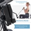 Folding Exercise Bike, Fitness Upright and Recumbent X-Bike with 10-Level Adjustable Resistance, Arm Bands and Backrest - as Pic