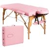 Portable Adjustable Facial Spa Bed with Carry Case - pink