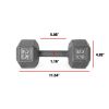 Barbell Cast Iron Dumbbell, 20 Lb. Pair - 40lbstotal