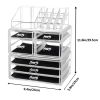 Plastic Cosmetics Storage Rack 4 Small Drawers and 3 Larger Drawers Transparent--YS - as picture