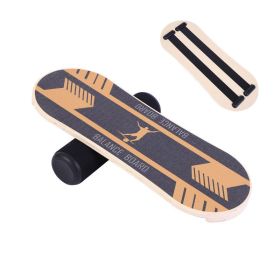 Non Slip Yoga Balance Board Rehabilitation Training Wood (Option: 05Yellow-B)